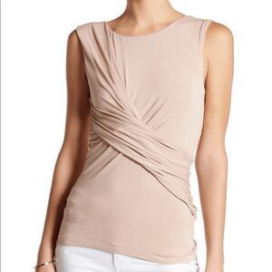 Free People We The Free Love Me Faux Wrap Tan Top Medium